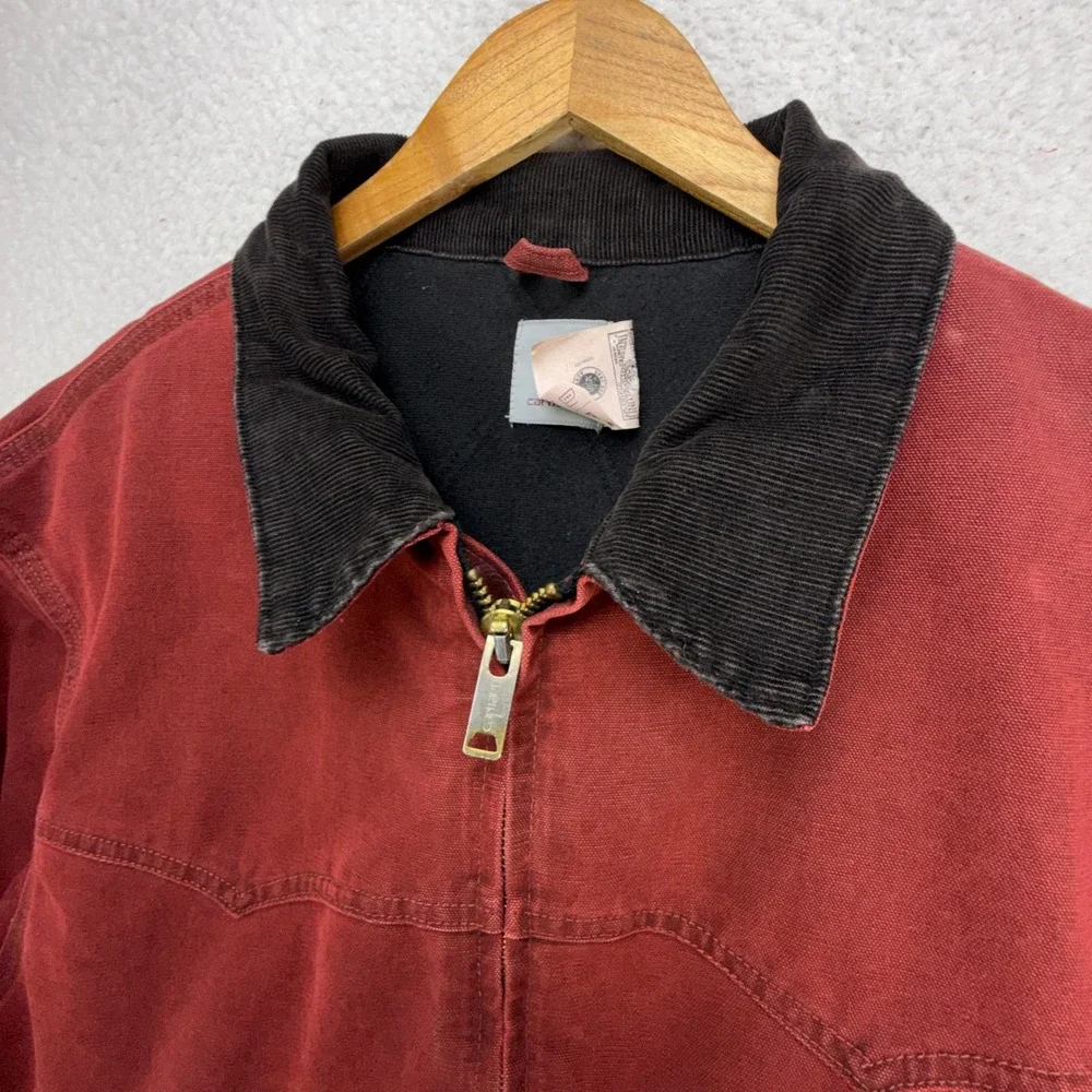 Carhartt Santa Fe Jacket Quilt Lined Mens 2XL J14 BRK Brick Red Clay Red